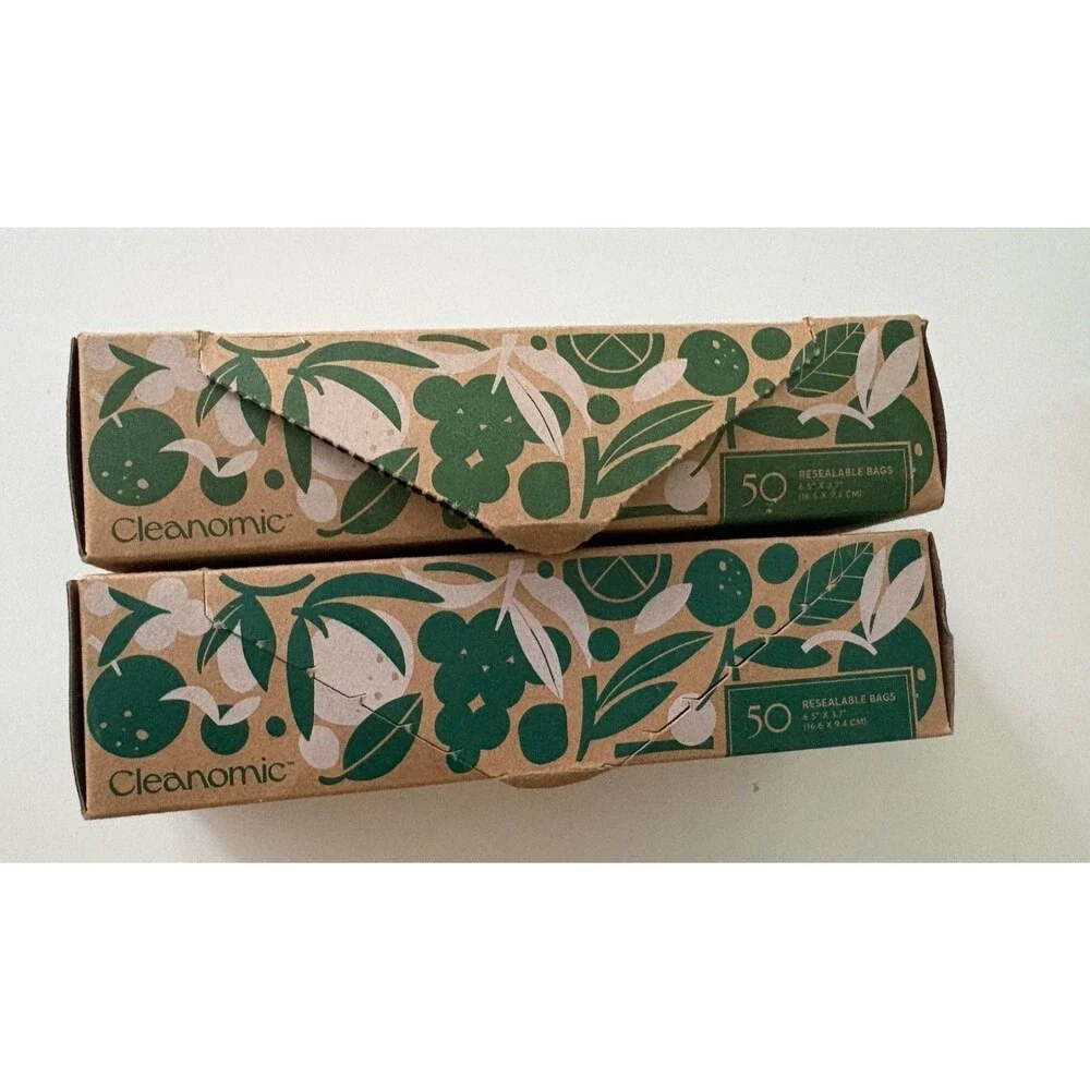 300 Cleanomic Compostable Zip Food Grade Bags 100 Snack 25 Gallon 175 Snack